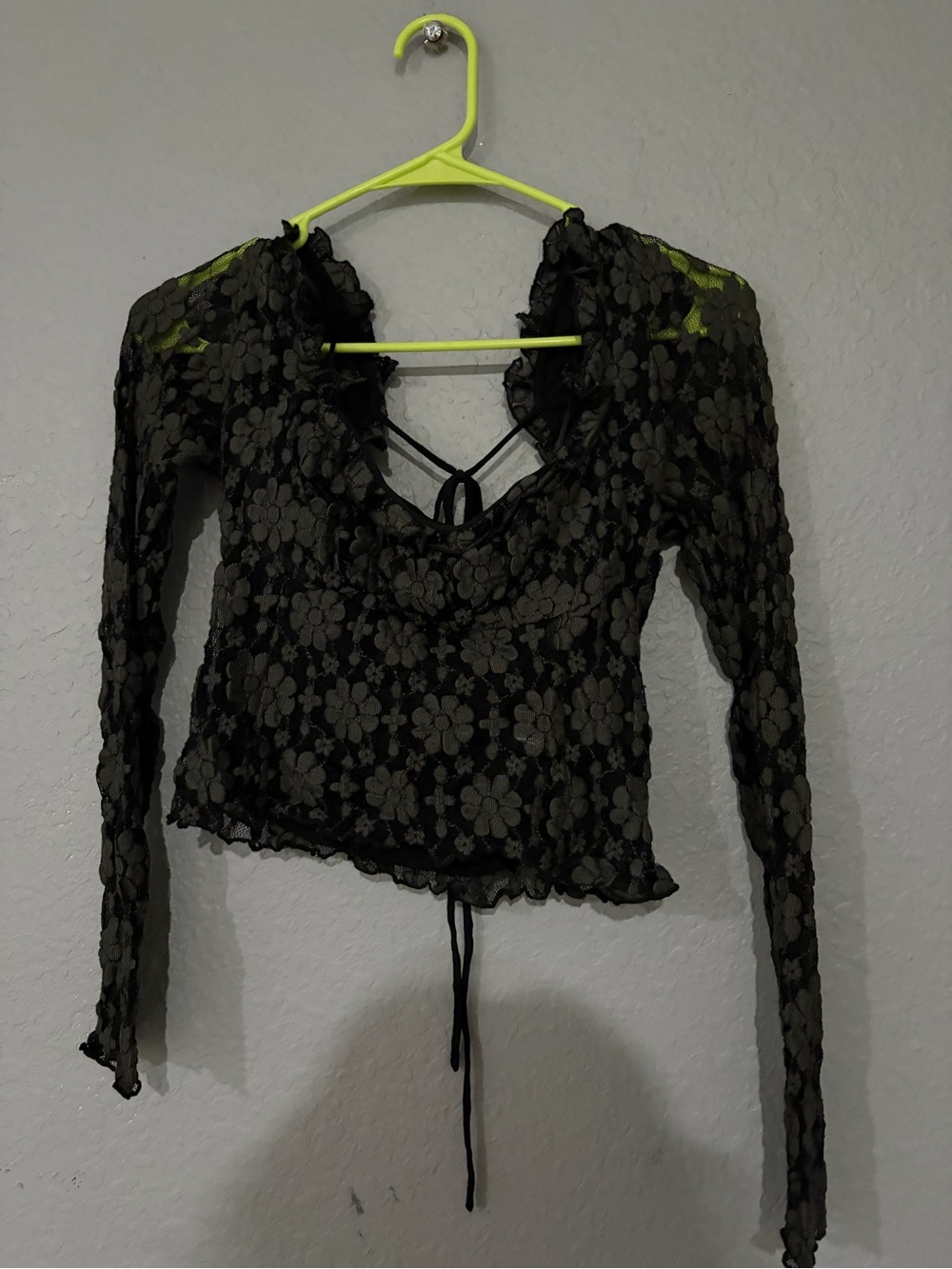 Free People Black Floral Lace Top and Midi Skirt - Picture 3 of 6